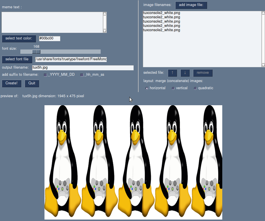 screenshot merging the same image several times